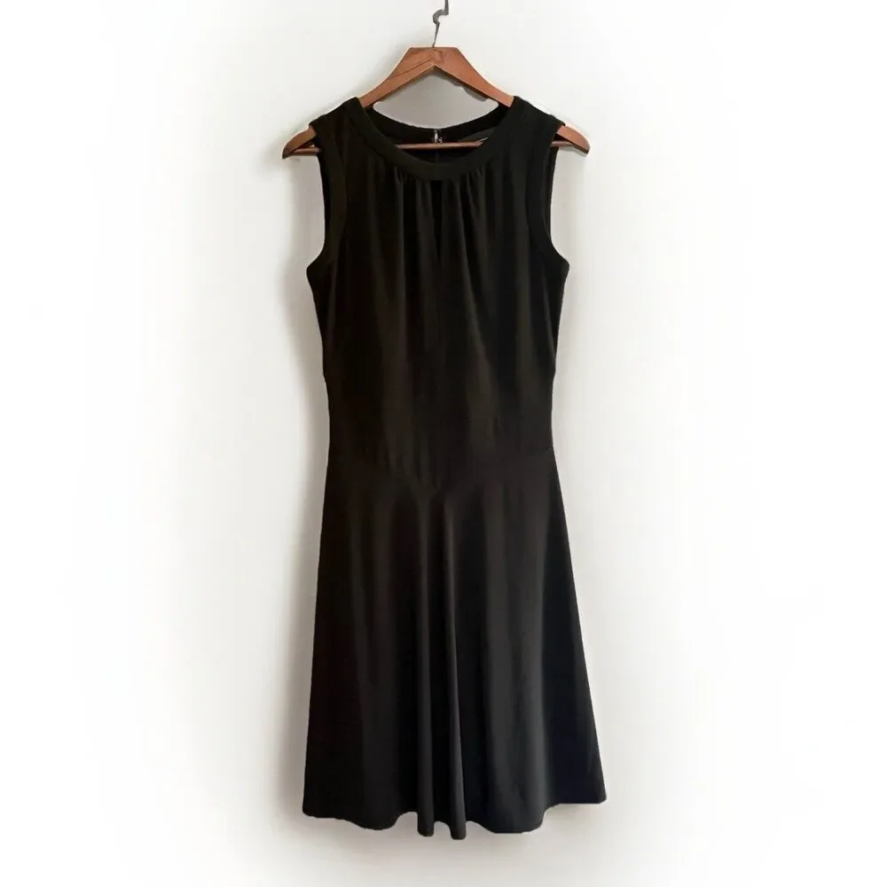 White House Black Market Jersey Knit Keyhole Dress Classic Wedding Office Size 6